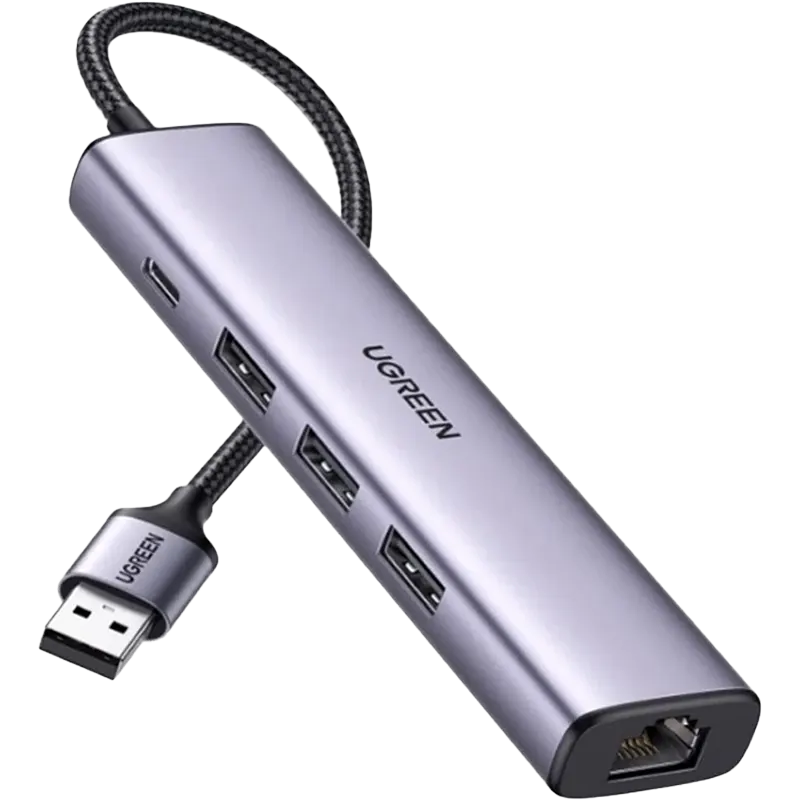 UGREEN CM475 USB 3.0-to 3USB HUB + Gigabit Converter Mascom International.webp
